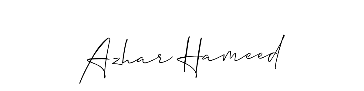 if you are searching for the best signature style for your name Azhar Hameed. so please give up your signature search. here we have designed multiple signature styles  using Allison_Script. Azhar Hameed signature style 2 images and pictures png