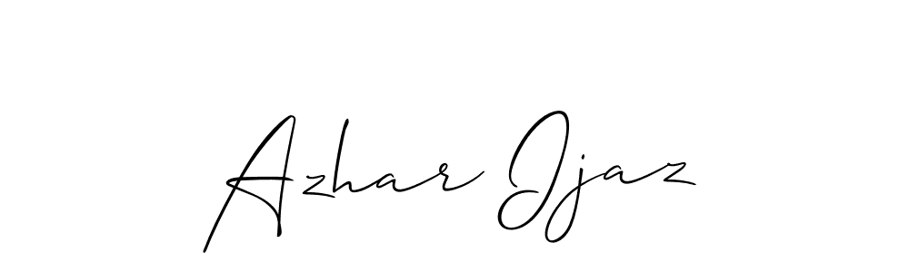 Also we have Azhar Ijaz name is the best signature style. Create professional handwritten signature collection using Allison_Script autograph style. Azhar Ijaz signature style 2 images and pictures png