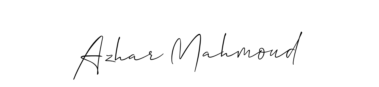 Make a short Azhar Mahmoud signature style. Manage your documents anywhere anytime using Allison_Script. Create and add eSignatures, submit forms, share and send files easily. Azhar Mahmoud signature style 2 images and pictures png