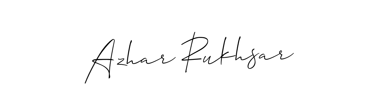 Design your own signature with our free online signature maker. With this signature software, you can create a handwritten (Allison_Script) signature for name Azhar Rukhsar. Azhar Rukhsar signature style 2 images and pictures png