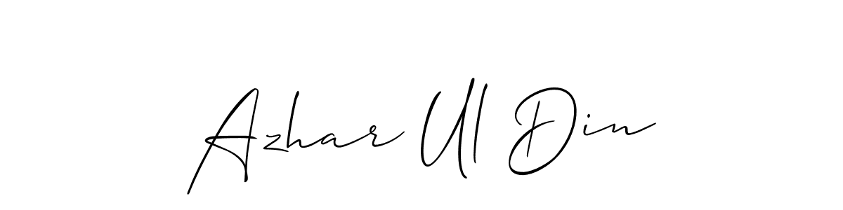 It looks lik you need a new signature style for name Azhar Ul Din. Design unique handwritten (Allison_Script) signature with our free signature maker in just a few clicks. Azhar Ul Din signature style 2 images and pictures png