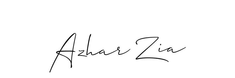 Create a beautiful signature design for name Azhar Zia. With this signature (Allison_Script) fonts, you can make a handwritten signature for free. Azhar Zia signature style 2 images and pictures png