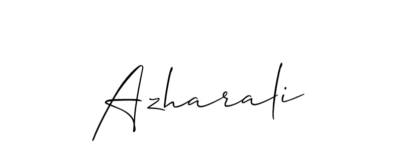 How to make Azharali signature? Allison_Script is a professional autograph style. Create handwritten signature for Azharali name. Azharali signature style 2 images and pictures png