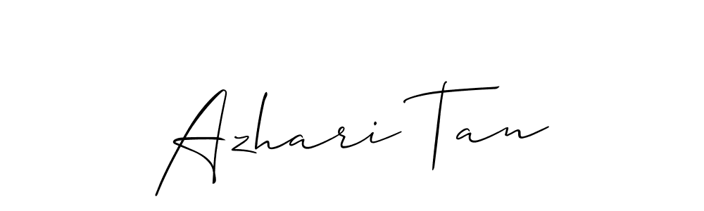 Azhari Tan stylish signature style. Best Handwritten Sign (Allison_Script) for my name. Handwritten Signature Collection Ideas for my name Azhari Tan. Azhari Tan signature style 2 images and pictures png