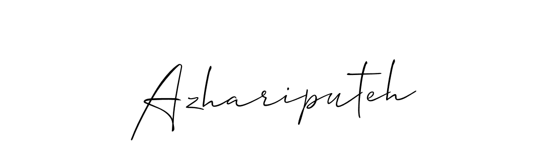 How to make Azhariputeh signature? Allison_Script is a professional autograph style. Create handwritten signature for Azhariputeh name. Azhariputeh signature style 2 images and pictures png