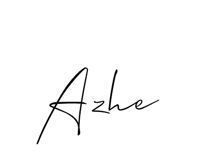 How to make Azhe signature? Allison_Script is a professional autograph style. Create handwritten signature for Azhe name. Azhe signature style 2 images and pictures png