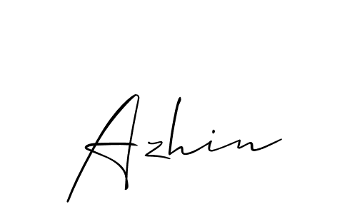Similarly Allison_Script is the best handwritten signature design. Signature creator online .You can use it as an online autograph creator for name Azhin. Azhin signature style 2 images and pictures png
