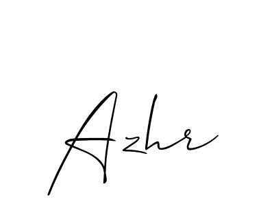 Similarly Allison_Script is the best handwritten signature design. Signature creator online .You can use it as an online autograph creator for name Azhr. Azhr signature style 2 images and pictures png