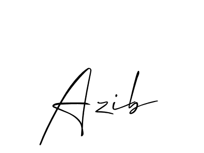 Azib stylish signature style. Best Handwritten Sign (Allison_Script) for my name. Handwritten Signature Collection Ideas for my name Azib. Azib signature style 2 images and pictures png