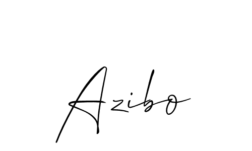 You should practise on your own different ways (Allison_Script) to write your name (Azibo) in signature. don't let someone else do it for you. Azibo signature style 2 images and pictures png
