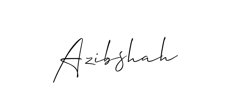 The best way (Allison_Script) to make a short signature is to pick only two or three words in your name. The name Azibshah include a total of six letters. For converting this name. Azibshah signature style 2 images and pictures png