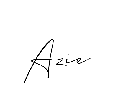 Allison_Script is a professional signature style that is perfect for those who want to add a touch of class to their signature. It is also a great choice for those who want to make their signature more unique. Get Azie name to fancy signature for free. Azie signature style 2 images and pictures png