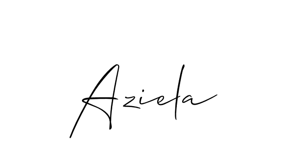 Also You can easily find your signature by using the search form. We will create Aziela name handwritten signature images for you free of cost using Allison_Script sign style. Aziela signature style 2 images and pictures png