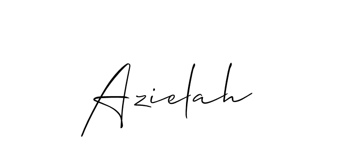 Also we have Azielah name is the best signature style. Create professional handwritten signature collection using Allison_Script autograph style. Azielah signature style 2 images and pictures png