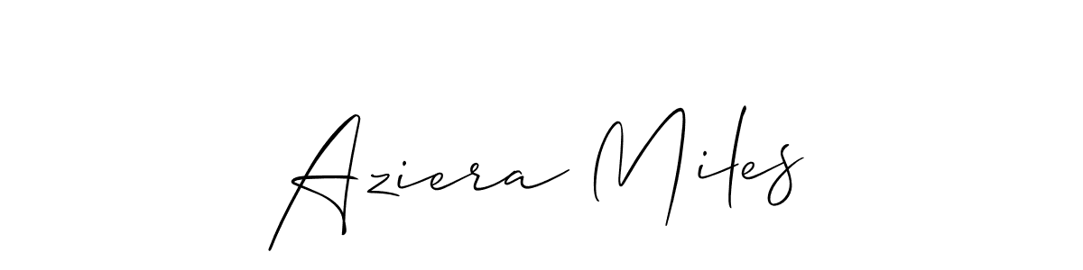 Aziera Miles stylish signature style. Best Handwritten Sign (Allison_Script) for my name. Handwritten Signature Collection Ideas for my name Aziera Miles. Aziera Miles signature style 2 images and pictures png