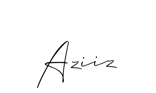 How to make Aziiz name signature. Use Allison_Script style for creating short signs online. This is the latest handwritten sign. Aziiz signature style 2 images and pictures png