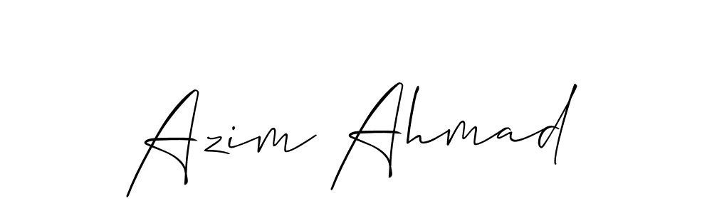 Also we have Azim Ahmad name is the best signature style. Create professional handwritten signature collection using Allison_Script autograph style. Azim Ahmad signature style 2 images and pictures png