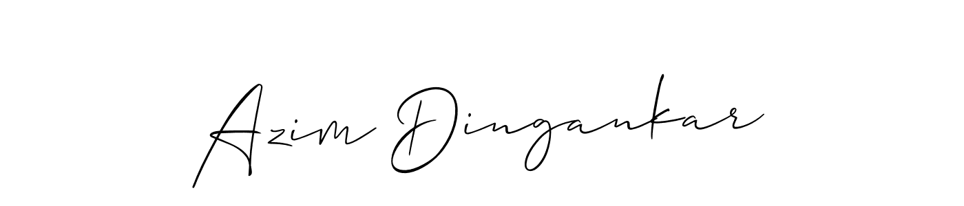 Design your own signature with our free online signature maker. With this signature software, you can create a handwritten (Allison_Script) signature for name Azim Dingankar. Azim Dingankar signature style 2 images and pictures png