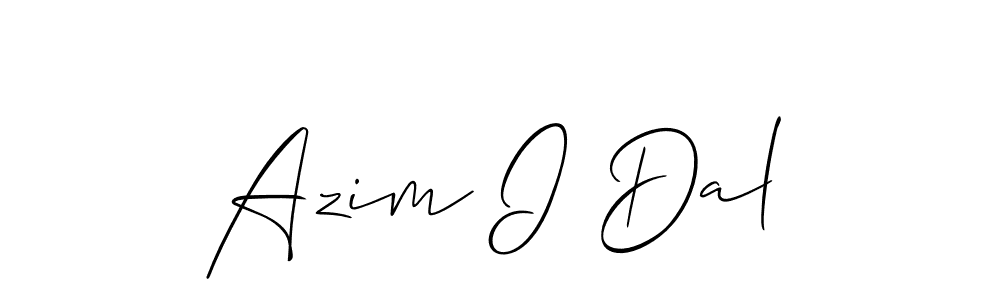 Make a beautiful signature design for name Azim I Dal. With this signature (Allison_Script) style, you can create a handwritten signature for free. Azim I Dal signature style 2 images and pictures png