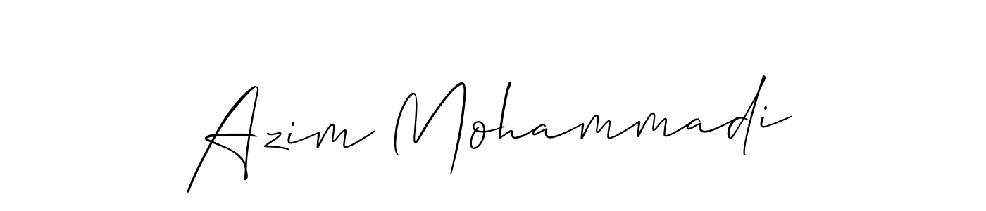 Similarly Allison_Script is the best handwritten signature design. Signature creator online .You can use it as an online autograph creator for name Azim Mohammadi. Azim Mohammadi signature style 2 images and pictures png