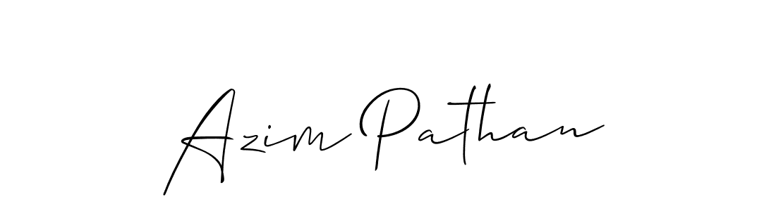 How to make Azim Pathan signature? Allison_Script is a professional autograph style. Create handwritten signature for Azim Pathan name. Azim Pathan signature style 2 images and pictures png