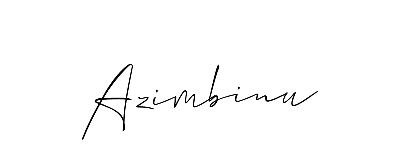 Use a signature maker to create a handwritten signature online. With this signature software, you can design (Allison_Script) your own signature for name Azimbinu. Azimbinu signature style 2 images and pictures png