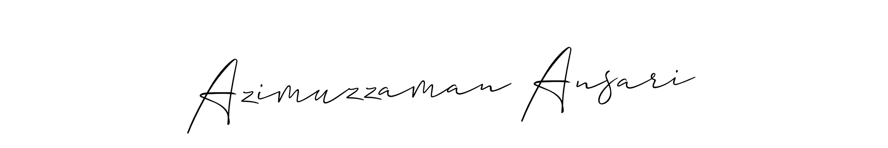 Create a beautiful signature design for name Azimuzzaman Ansari. With this signature (Allison_Script) fonts, you can make a handwritten signature for free. Azimuzzaman Ansari signature style 2 images and pictures png