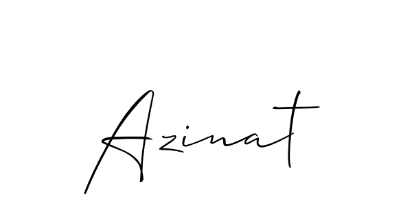 Make a short Azinat signature style. Manage your documents anywhere anytime using Allison_Script. Create and add eSignatures, submit forms, share and send files easily. Azinat signature style 2 images and pictures png