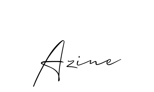 How to make Azine signature? Allison_Script is a professional autograph style. Create handwritten signature for Azine name. Azine signature style 2 images and pictures png