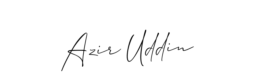 Allison_Script is a professional signature style that is perfect for those who want to add a touch of class to their signature. It is also a great choice for those who want to make their signature more unique. Get Azir Uddin name to fancy signature for free. Azir Uddin signature style 2 images and pictures png