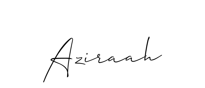 Also You can easily find your signature by using the search form. We will create Aziraah name handwritten signature images for you free of cost using Allison_Script sign style. Aziraah signature style 2 images and pictures png