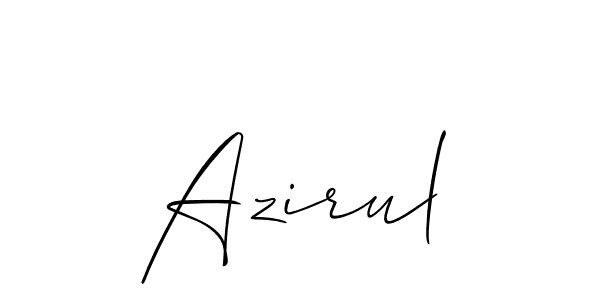 How to make Azirul signature? Allison_Script is a professional autograph style. Create handwritten signature for Azirul name. Azirul signature style 2 images and pictures png