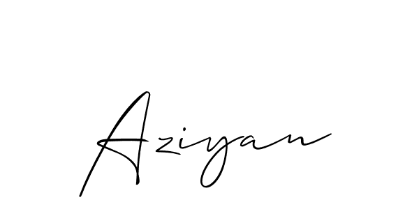 It looks lik you need a new signature style for name Aziyan. Design unique handwritten (Allison_Script) signature with our free signature maker in just a few clicks. Aziyan signature style 2 images and pictures png