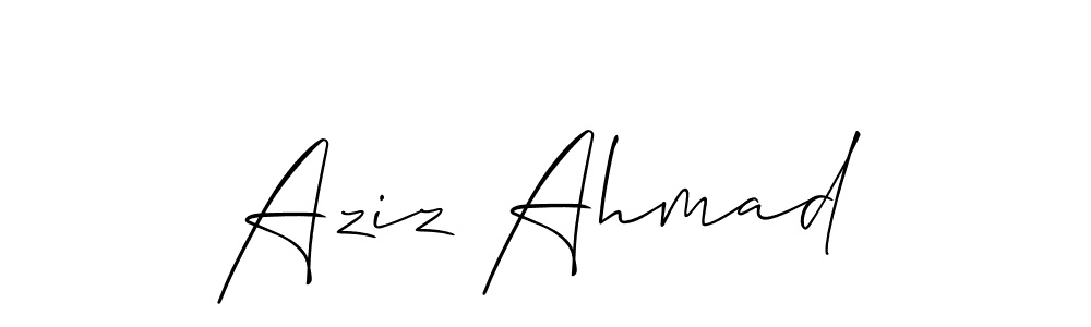 if you are searching for the best signature style for your name Aziz Ahmad. so please give up your signature search. here we have designed multiple signature styles  using Allison_Script. Aziz Ahmad signature style 2 images and pictures png