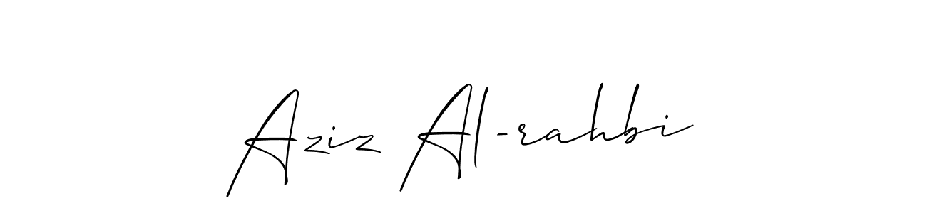 Also You can easily find your signature by using the search form. We will create Aziz Al-rahbi name handwritten signature images for you free of cost using Allison_Script sign style. Aziz Al-rahbi signature style 2 images and pictures png