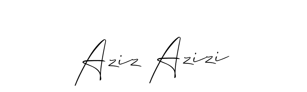 Aziz Azizi stylish signature style. Best Handwritten Sign (Allison_Script) for my name. Handwritten Signature Collection Ideas for my name Aziz Azizi. Aziz Azizi signature style 2 images and pictures png