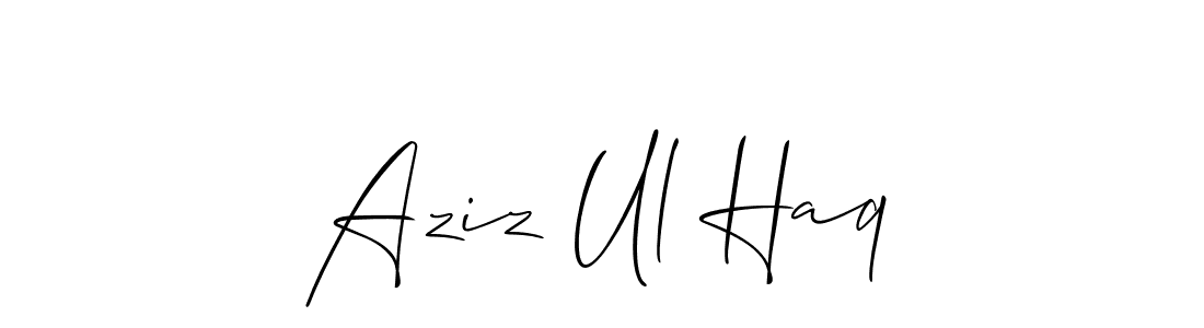 if you are searching for the best signature style for your name Aziz Ul Haq. so please give up your signature search. here we have designed multiple signature styles  using Allison_Script. Aziz Ul Haq signature style 2 images and pictures png