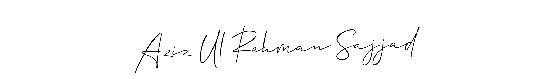 You can use this online signature creator to create a handwritten signature for the name Aziz Ul Rehman Sajjad. This is the best online autograph maker. Aziz Ul Rehman Sajjad signature style 2 images and pictures png