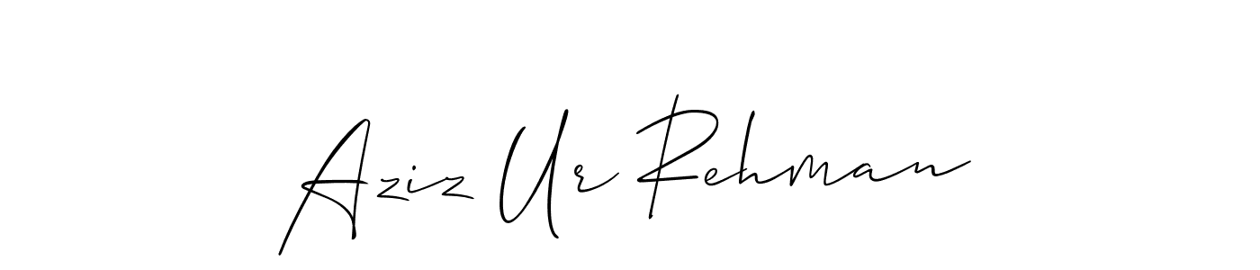 Aziz Ur Rehman stylish signature style. Best Handwritten Sign (Allison_Script) for my name. Handwritten Signature Collection Ideas for my name Aziz Ur Rehman. Aziz Ur Rehman signature style 2 images and pictures png