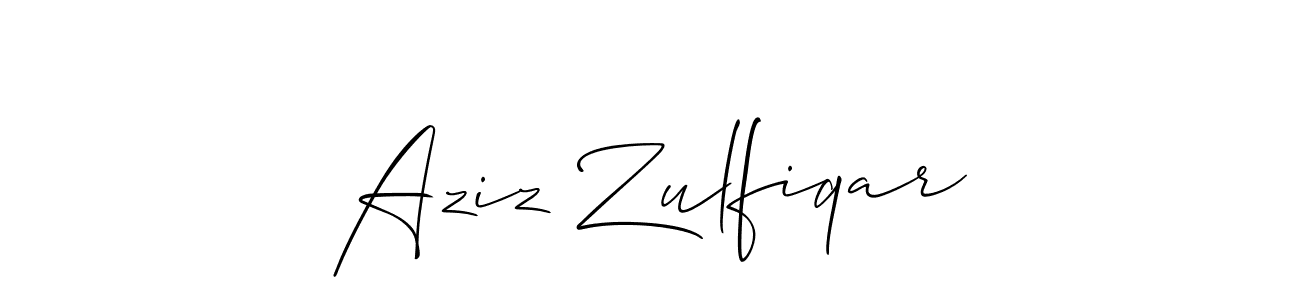 Similarly Allison_Script is the best handwritten signature design. Signature creator online .You can use it as an online autograph creator for name Aziz Zulfiqar. Aziz Zulfiqar signature style 2 images and pictures png