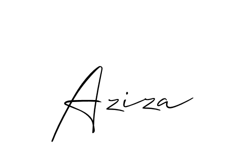 Similarly Allison_Script is the best handwritten signature design. Signature creator online .You can use it as an online autograph creator for name Aziza. Aziza signature style 2 images and pictures png
