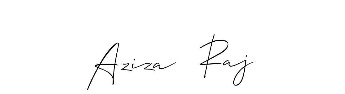 Design your own signature with our free online signature maker. With this signature software, you can create a handwritten (Allison_Script) signature for name Aziza   Raj. Aziza   Raj signature style 2 images and pictures png
