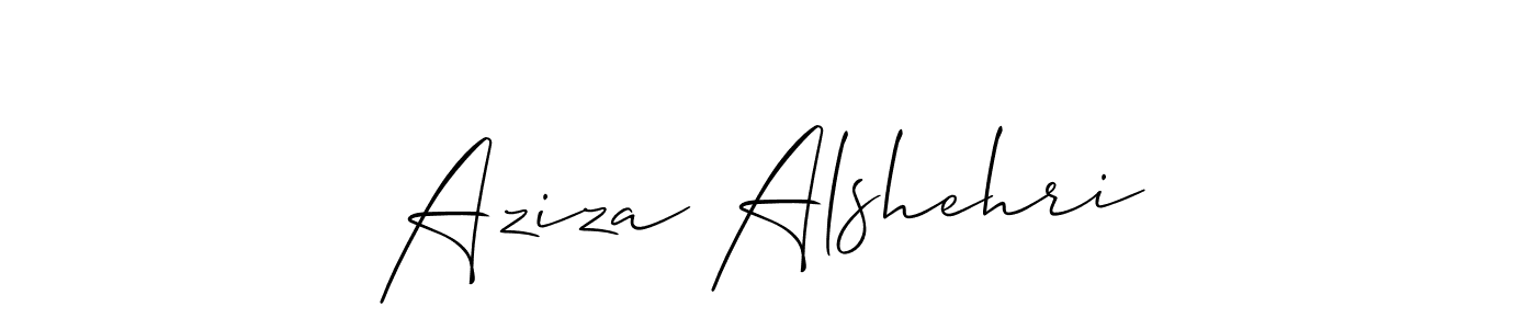 Make a beautiful signature design for name Aziza Alshehri. Use this online signature maker to create a handwritten signature for free. Aziza Alshehri signature style 2 images and pictures png