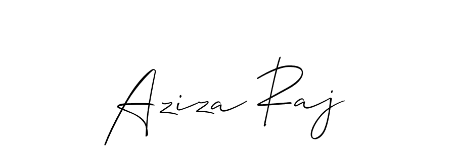 It looks lik you need a new signature style for name Aziza Raj. Design unique handwritten (Allison_Script) signature with our free signature maker in just a few clicks. Aziza Raj signature style 2 images and pictures png