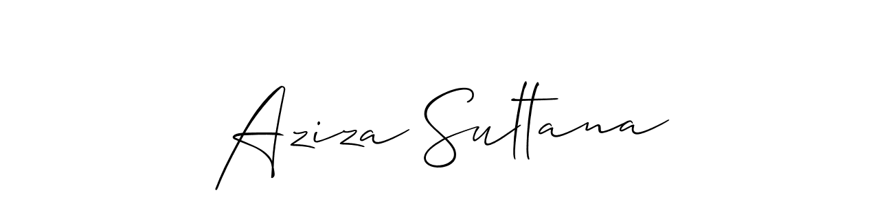 Make a short Aziza Sultana signature style. Manage your documents anywhere anytime using Allison_Script. Create and add eSignatures, submit forms, share and send files easily. Aziza Sultana signature style 2 images and pictures png