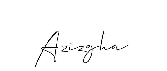 Design your own signature with our free online signature maker. With this signature software, you can create a handwritten (Allison_Script) signature for name Azizgha. Azizgha signature style 2 images and pictures png