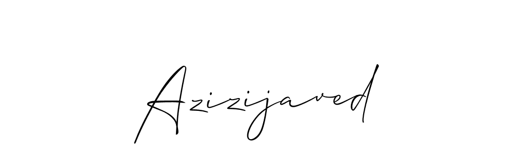 Design your own signature with our free online signature maker. With this signature software, you can create a handwritten (Allison_Script) signature for name Azizijaved. Azizijaved signature style 2 images and pictures png