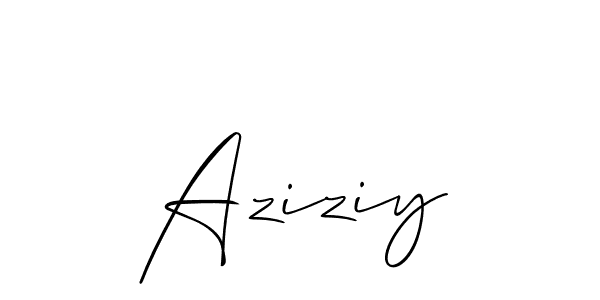 Also we have Aziziy name is the best signature style. Create professional handwritten signature collection using Allison_Script autograph style. Aziziy signature style 2 images and pictures png