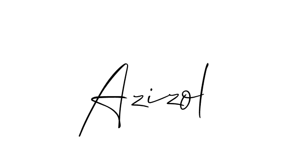Also we have Azizol name is the best signature style. Create professional handwritten signature collection using Allison_Script autograph style. Azizol signature style 2 images and pictures png