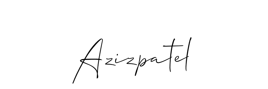 You should practise on your own different ways (Allison_Script) to write your name (Azizpatel) in signature. don't let someone else do it for you. Azizpatel signature style 2 images and pictures png